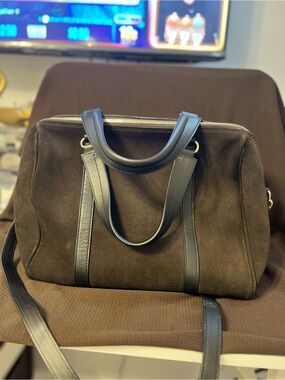 Mark and Graham suede satchel handbag